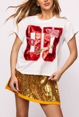 Queen of Sparkles Queen of Sparkles Licensed OU Metallic Word Icon Tee