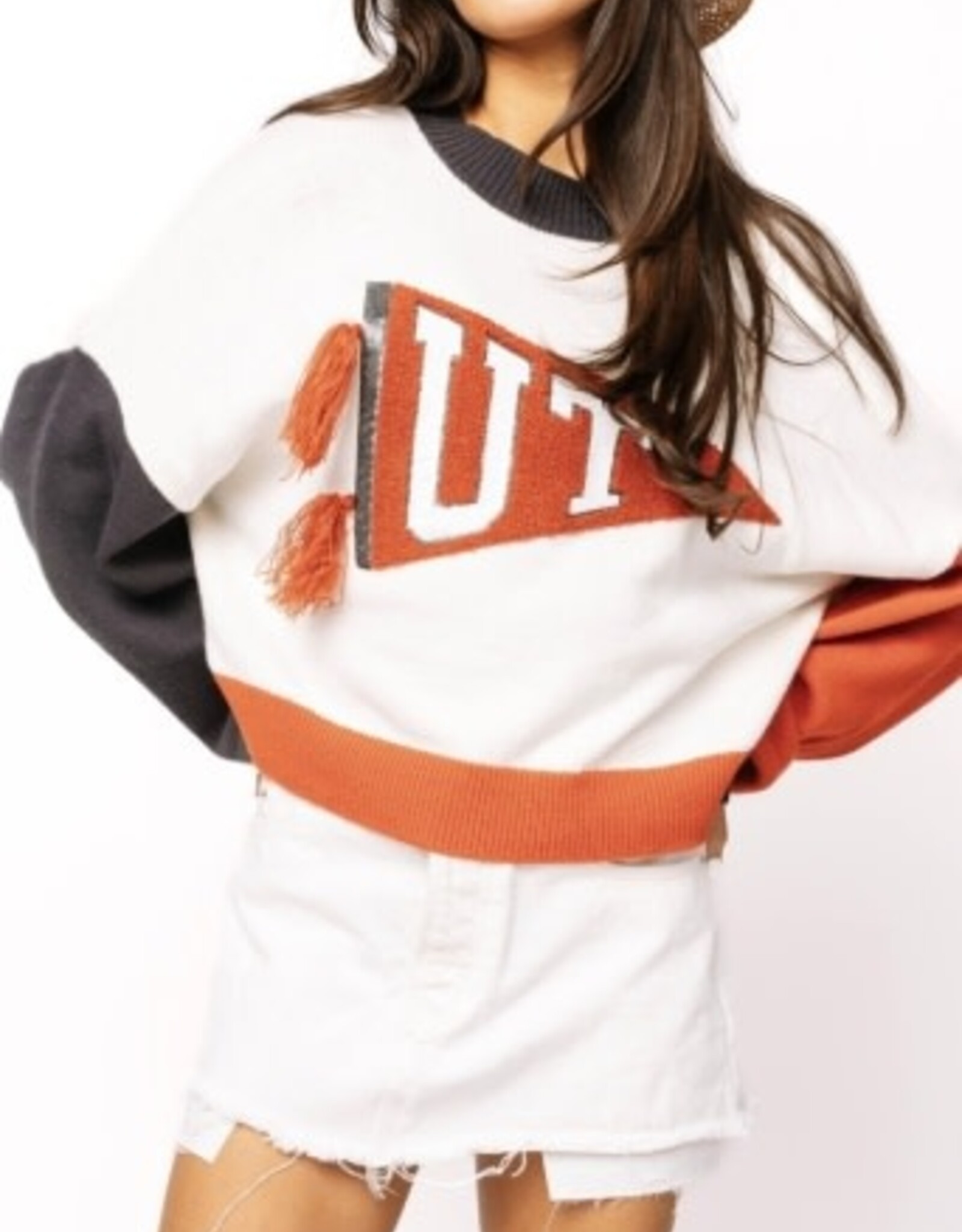 Queen of Sparkles LICENSED TEXAS PENNANT SWEATER