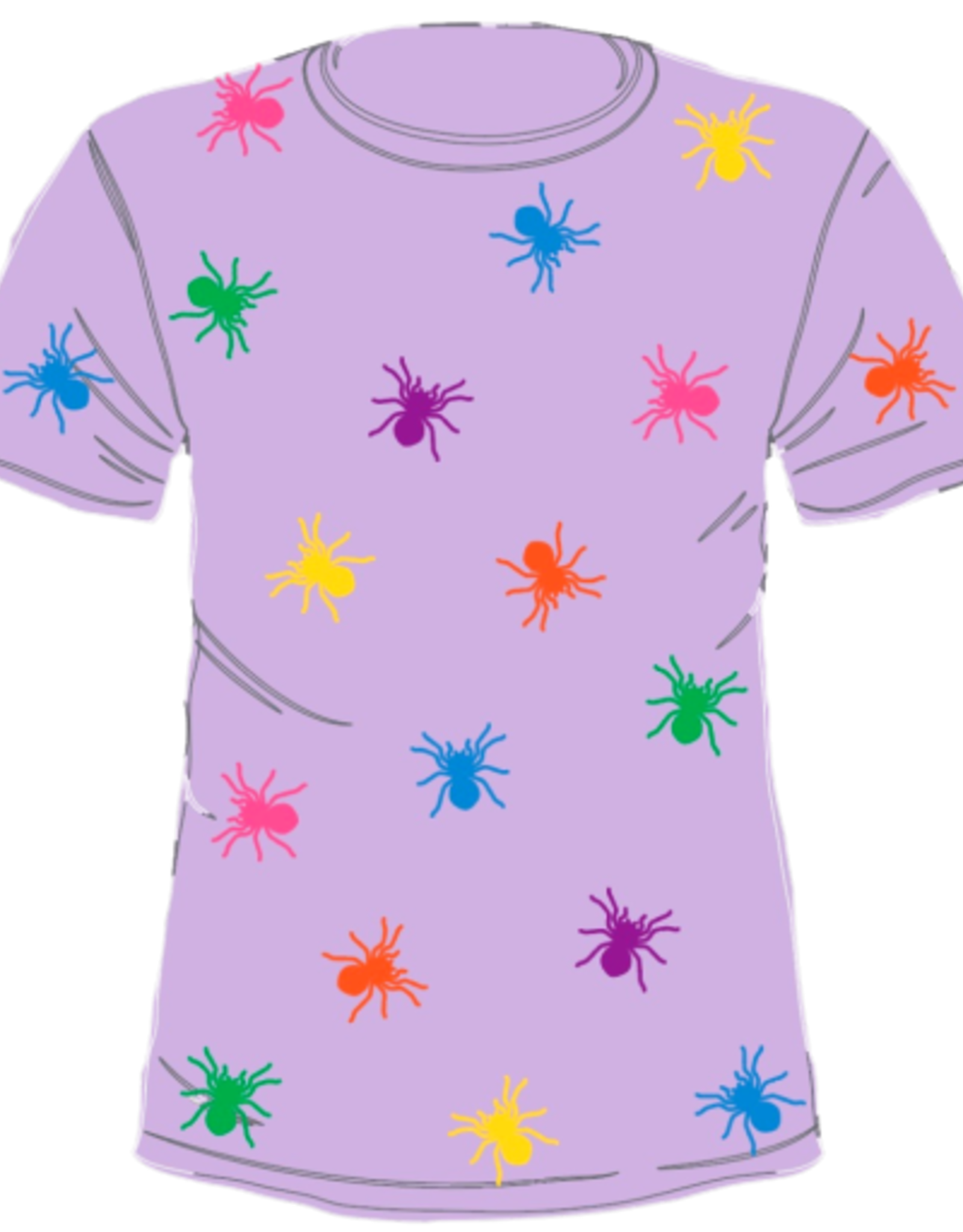 Queen of Sparkles Queen Of Sparkles Lavender Multi  Spider Tee