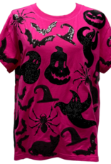 Queen of Sparkles Queen of Sparkles Hot Pink & Black & Halloween Icon Tee