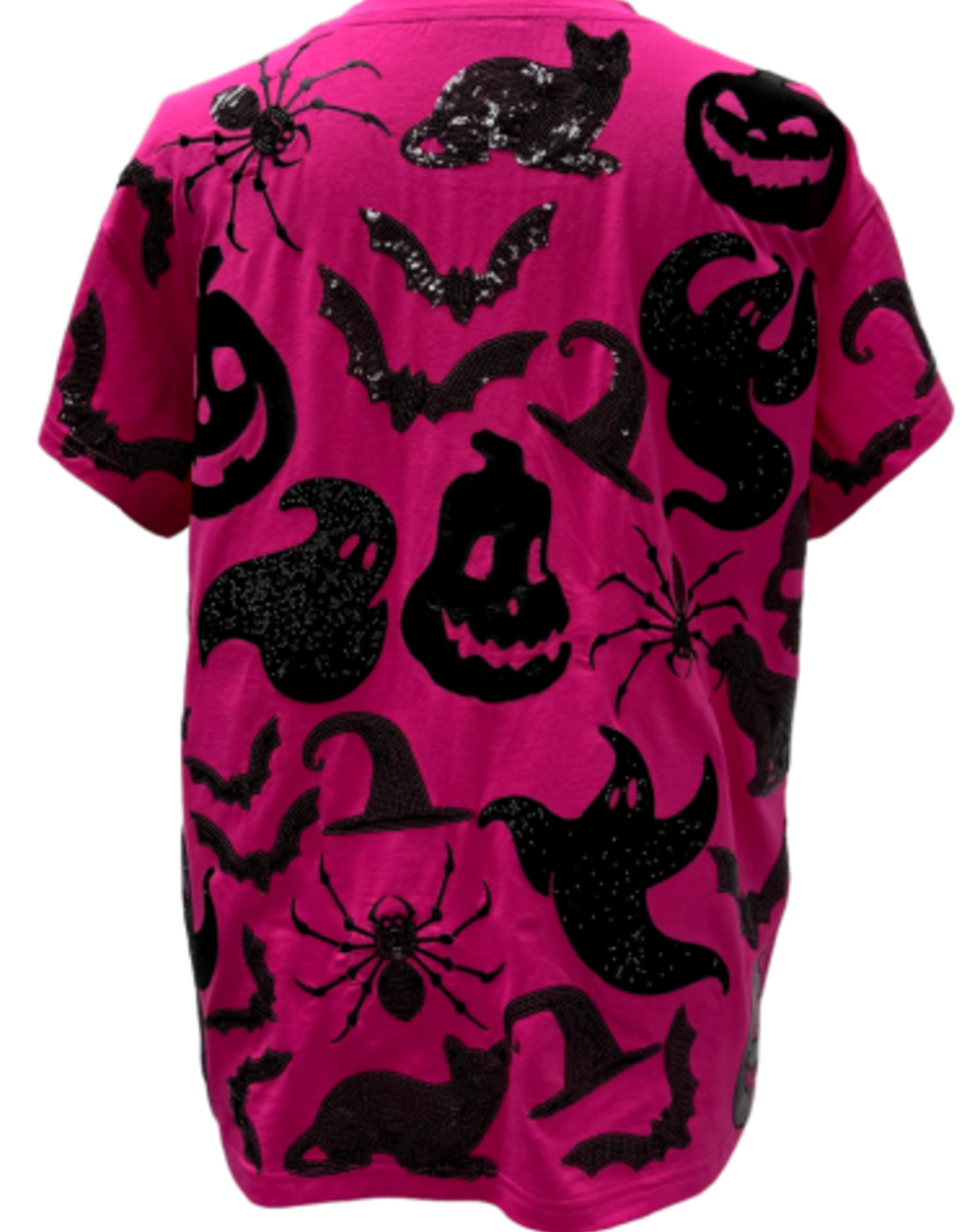 Queen of Sparkles Queen of Sparkles Hot Pink & Black & Halloween Icon Tee