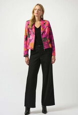 Joseph Ribkoff Joseph Ribkoff Foiled Faux Suede Abstract Print Fitted Jacket
