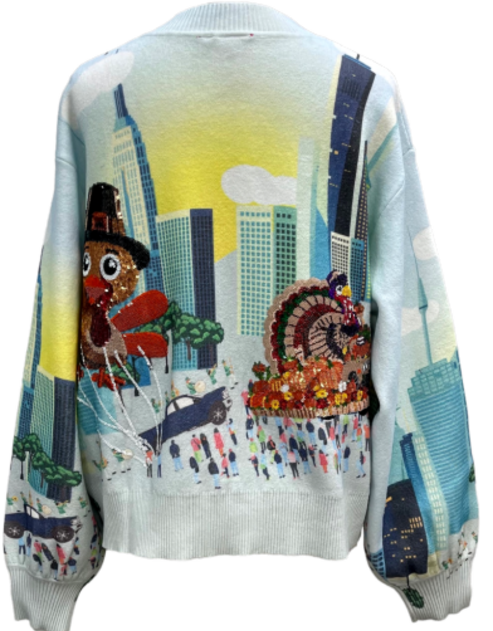 Queen of Sparkles Queen of Sparkles Multi Thanksgiving Parade Button Up Cardigan