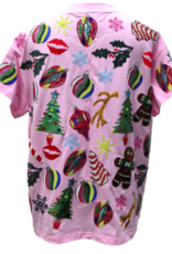 Queen of Sparkles Queen of Sparkles Light Pink Christmas Icons Tee