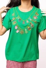 Queen of Sparkles Queen of Sparkles Bright Green  Christmas Necklace  Tee