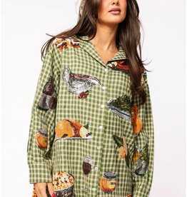 Queen of Sparkles Queen of Sparkles Green Plaid Queen of Turkey  Dress