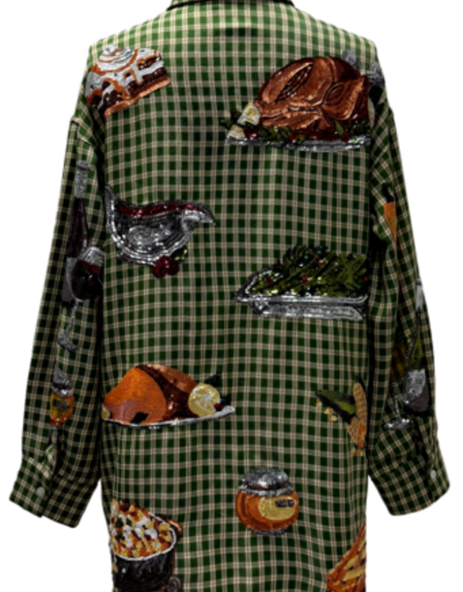 Queen of Sparkles Queen of Sparkles Green Plaid Queen of Turkey  Dress