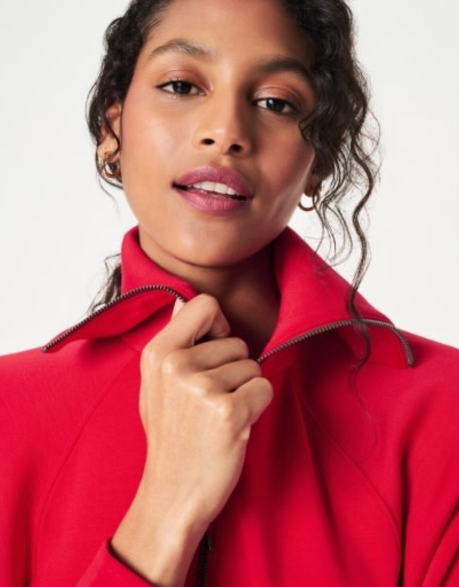 Spanx Spanx AirEssentials Half Zip Red
