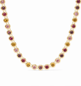 Julie Vos Julie Vos Rainbow Tennis Necklace Pink Dawn