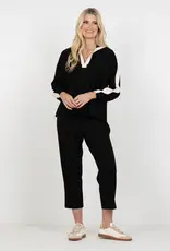 Emily McCarthy Emily McCarthy Poppy Long Sleeve Top Midnight/Vanilla