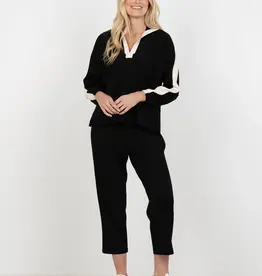 Emily McCarthy Emily McCarthy Poppy Long Sleeve Top Midnight/Vanilla