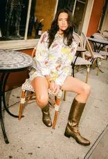 Queen of Sparkles Queen of Sparkles Black & White Seafood Newspaper Top