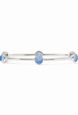 Julie Vos Julie Vos Silver Milano Luxe Bangle Irr Chalcedony M