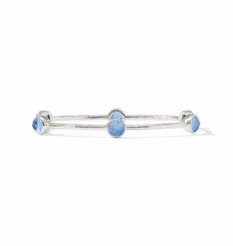 Julie Vos Julie Vos Silver Milano Luxe Bangle Irr Chalcedony M