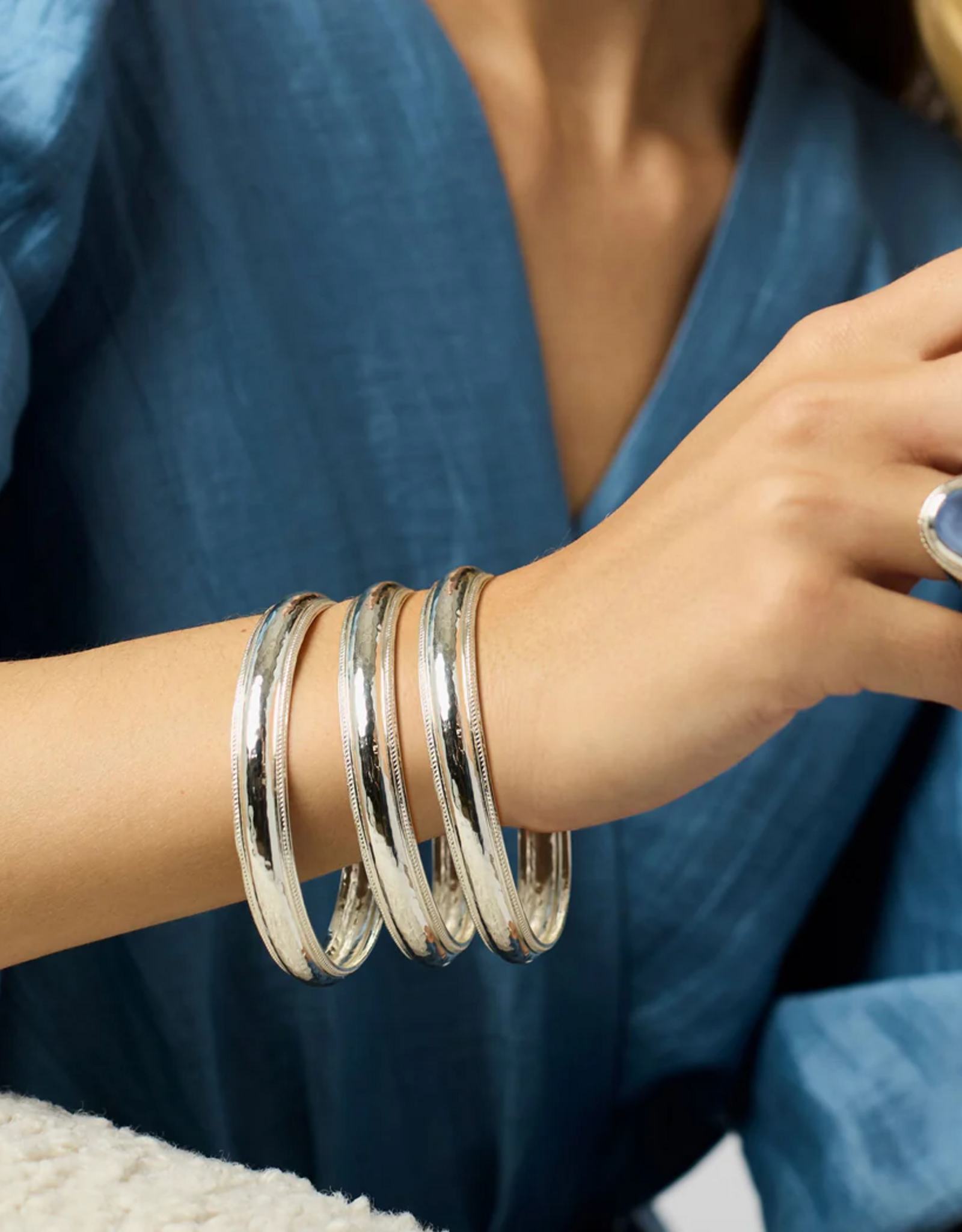 Julie Vos Julie Vos Silver Cannes Bangle-M