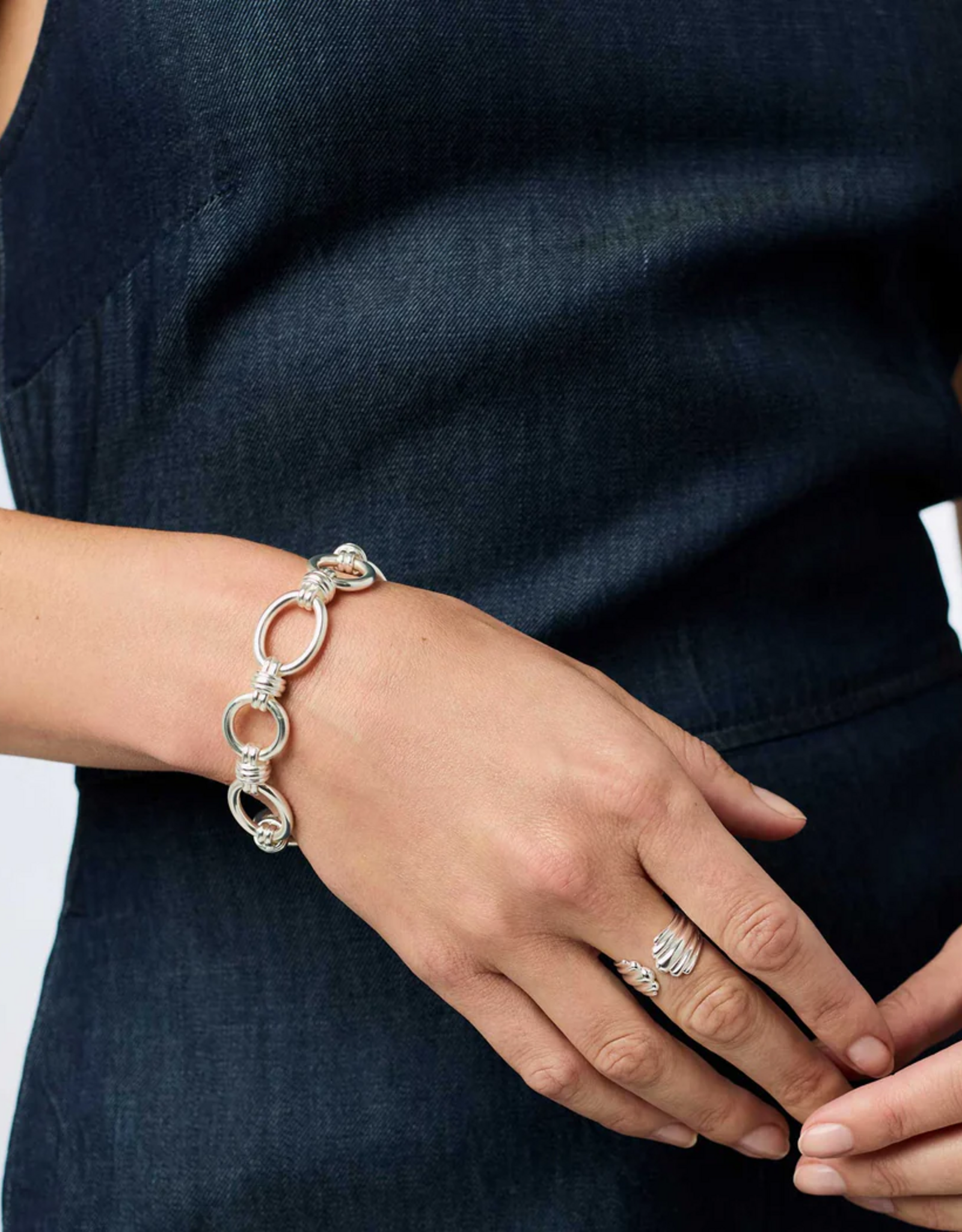 Julie Vos Julie Vos Silver Portofino Link Bracelet