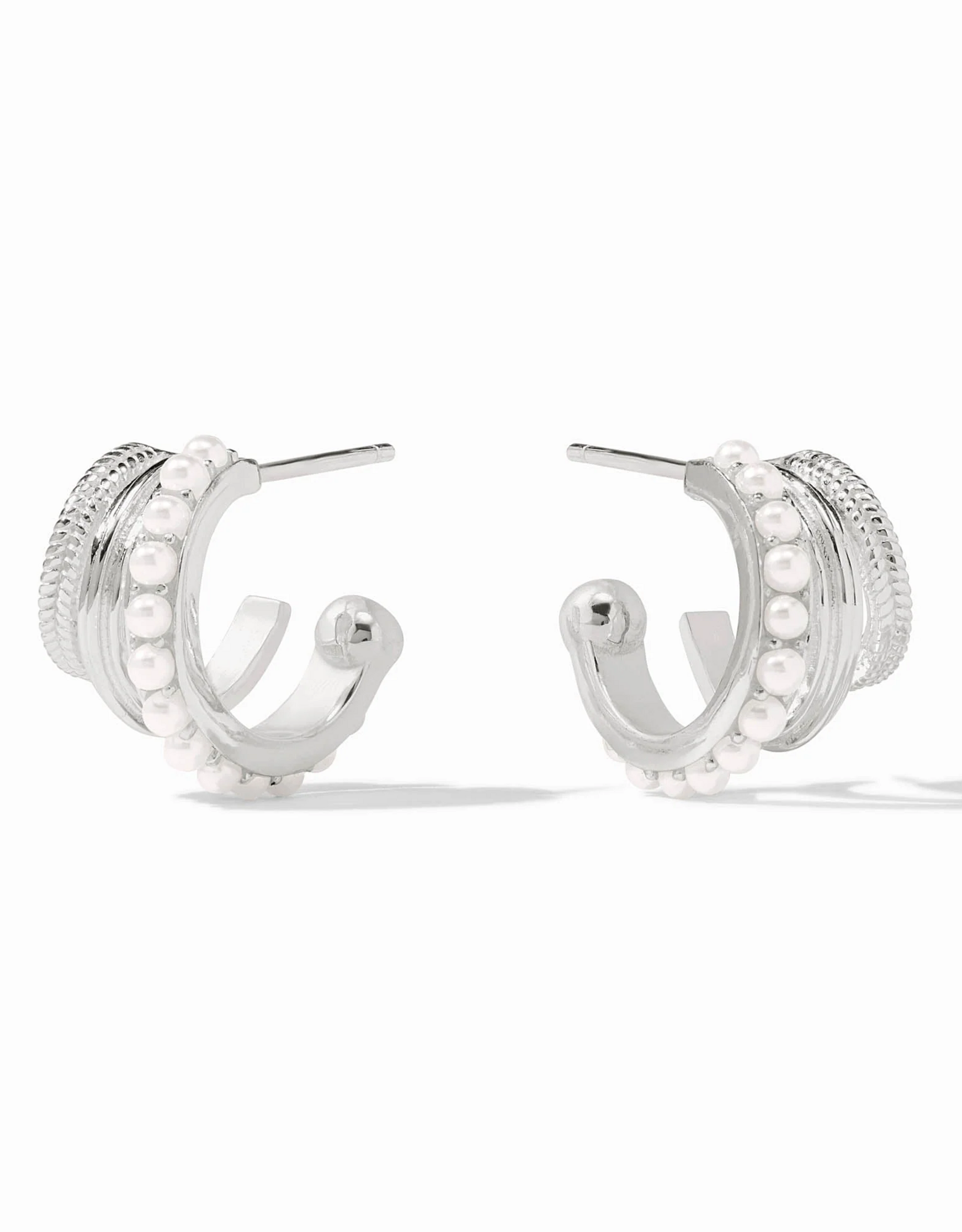 Julie Vos Julie Vos Hydra Triple Hoop Silver Pearl