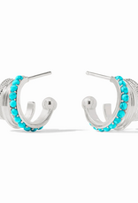 Julie Vos Julie Vos Hydra Triple Hoop Silver Turquoise