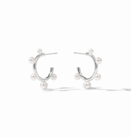 Julie Vos Julie Vos Hydra Stone Hoop Silver Pearl
