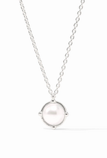 Julie Vos Julie Vos Honeybee Solitaire Necklace Silver Pearl