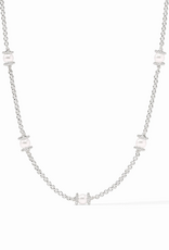 Julie Vos Julie Vos Hydra Delicate Station Necklace Silver Pearl
