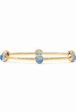 Julie Vos Julie Vos Milano Luxe Bangle Ir Chalcedony Blue M