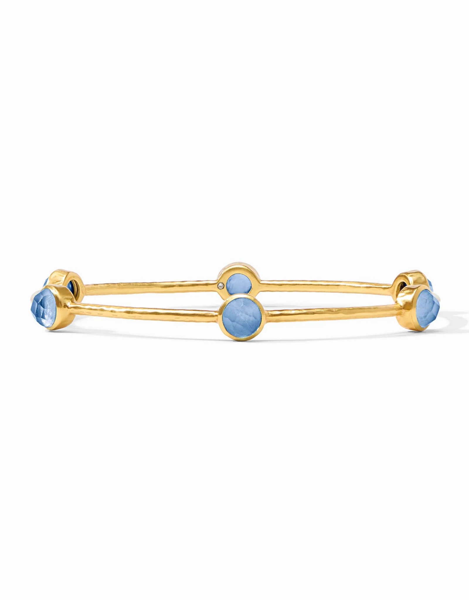 Julie Vos Julie Vos Milano Luxe Bangle Ir Chalcedony Blue M