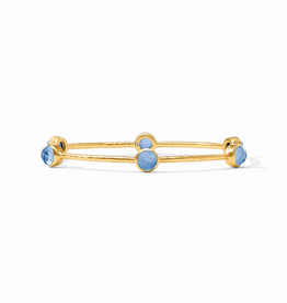 Julie Vos Julie Vos Milano Luxe Bangle Ir Chalcedony Blue M