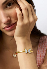 Julie Vos Julie Vos Papillon Hinge Bangle MOP
