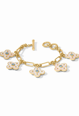 Julie Vos Julie Vos Colette Charm Bracelet Chalcedony Blue