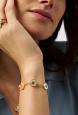 Julie Vos Julie Vos Colette Circle Delicate Bracelet Chalcedony Blue