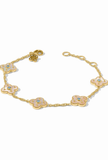 Julie Vos Julie Vos Colette Delicate Bracelet Chalcedony Blue