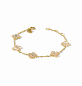 Julie Vos Julie Vos Colette Delicate Bracelet Chalcedony Blue