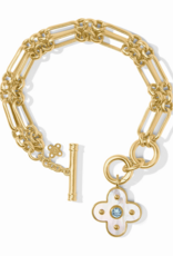 Julie Vos Julie Vos Colette Link Bracelet Chalcedony Blue