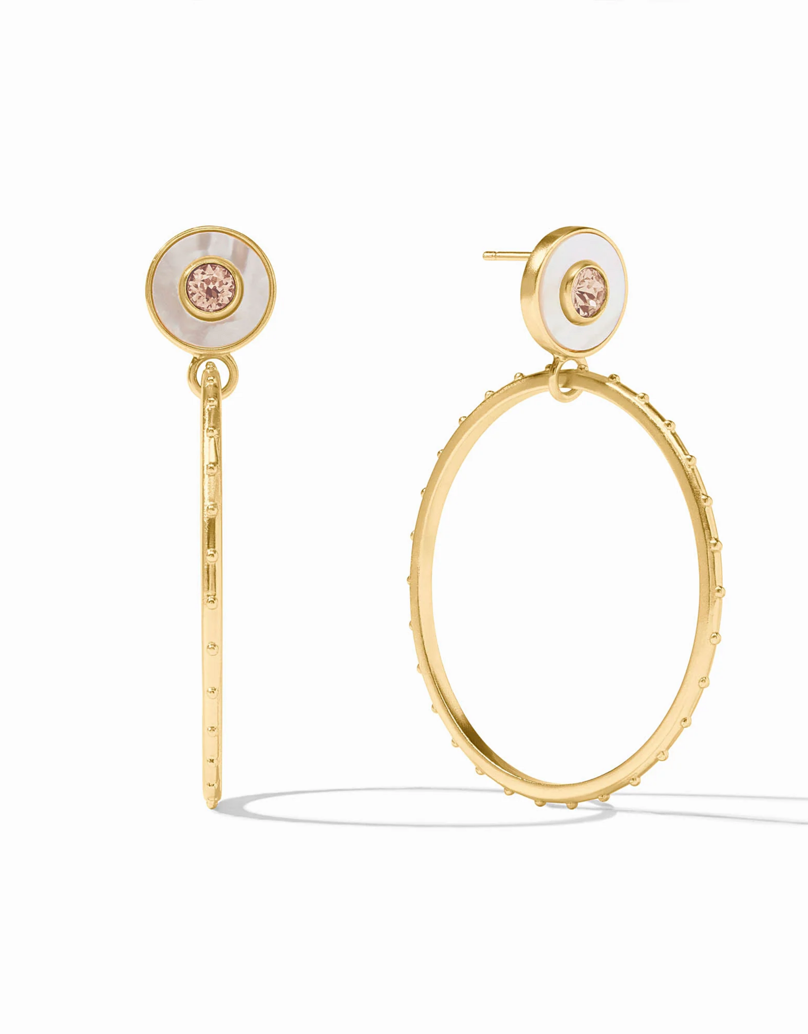 Julie Vos Julie Vos Colette Circle Earring Champagne