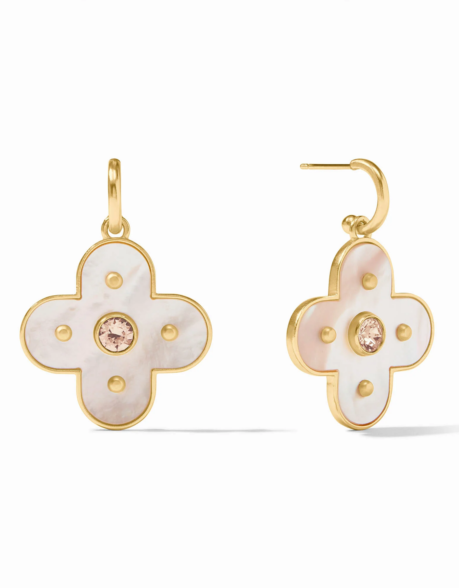 Julie Vos Julie Vos Colette Statement Hoop & Charm ER Champagne