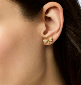 Julie Vos Julie Vos Dragonfly Pave Stud ER
