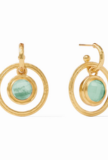 Julie Vos Julie Vos Astor 6-in-1 Charm Earring Irid. Aquamarine