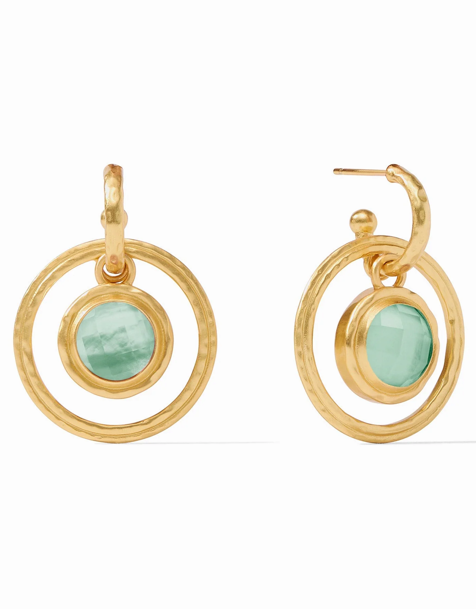 Julie Vos Julie Vos Astor 6-in-1 Charm Earring Irid. Aquamarine