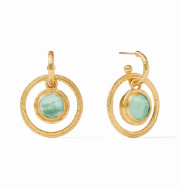 Julie Vos Julie Vos Astor 6-in-1 Charm Earring Irid. Aquamarine