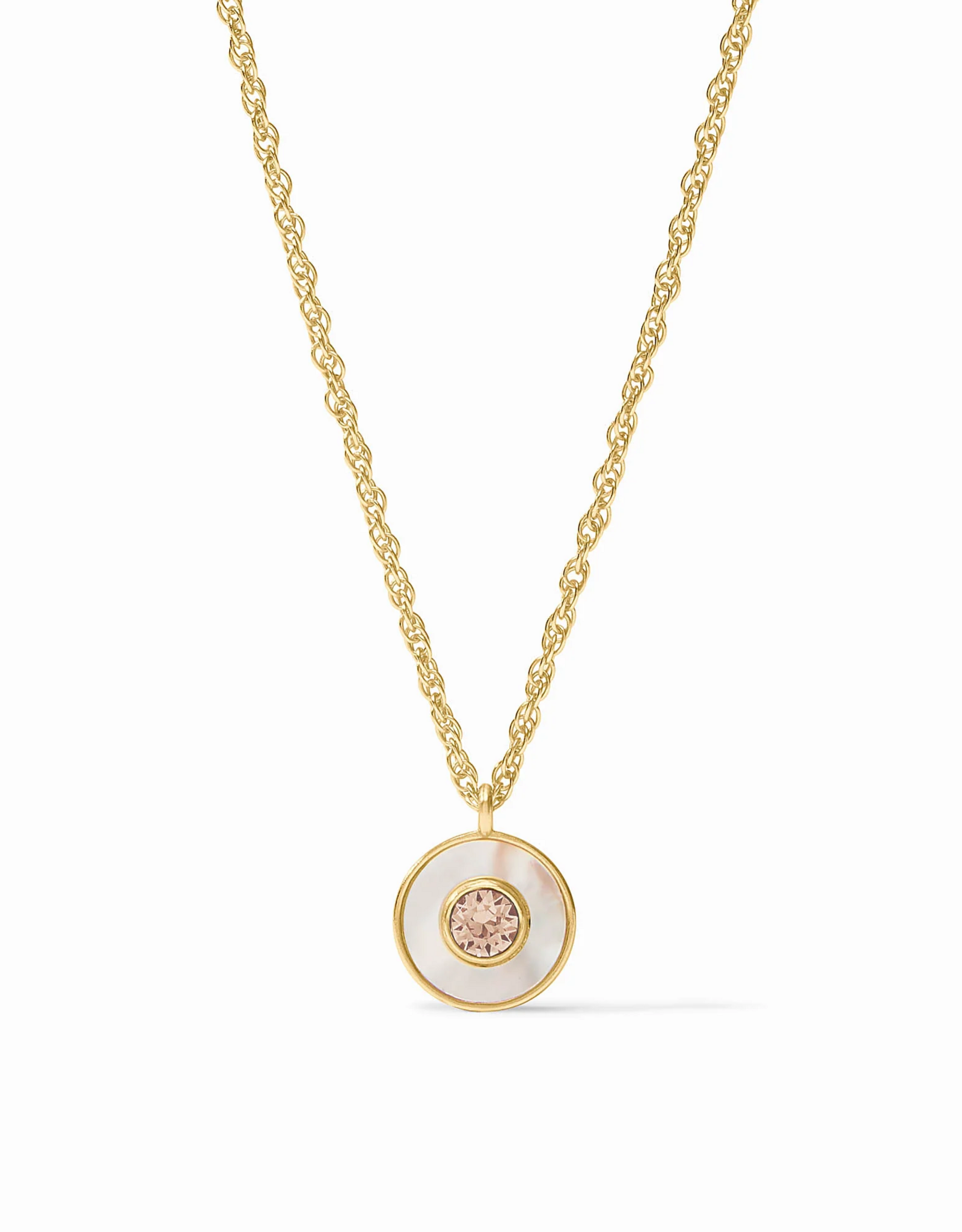 Julie Vos Julie Vos Colette Circle Delicate Necklace Champagne