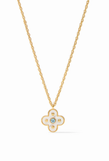 Julie Vos Julie Vos Colette Delicate Necklace Chalcedony Blue