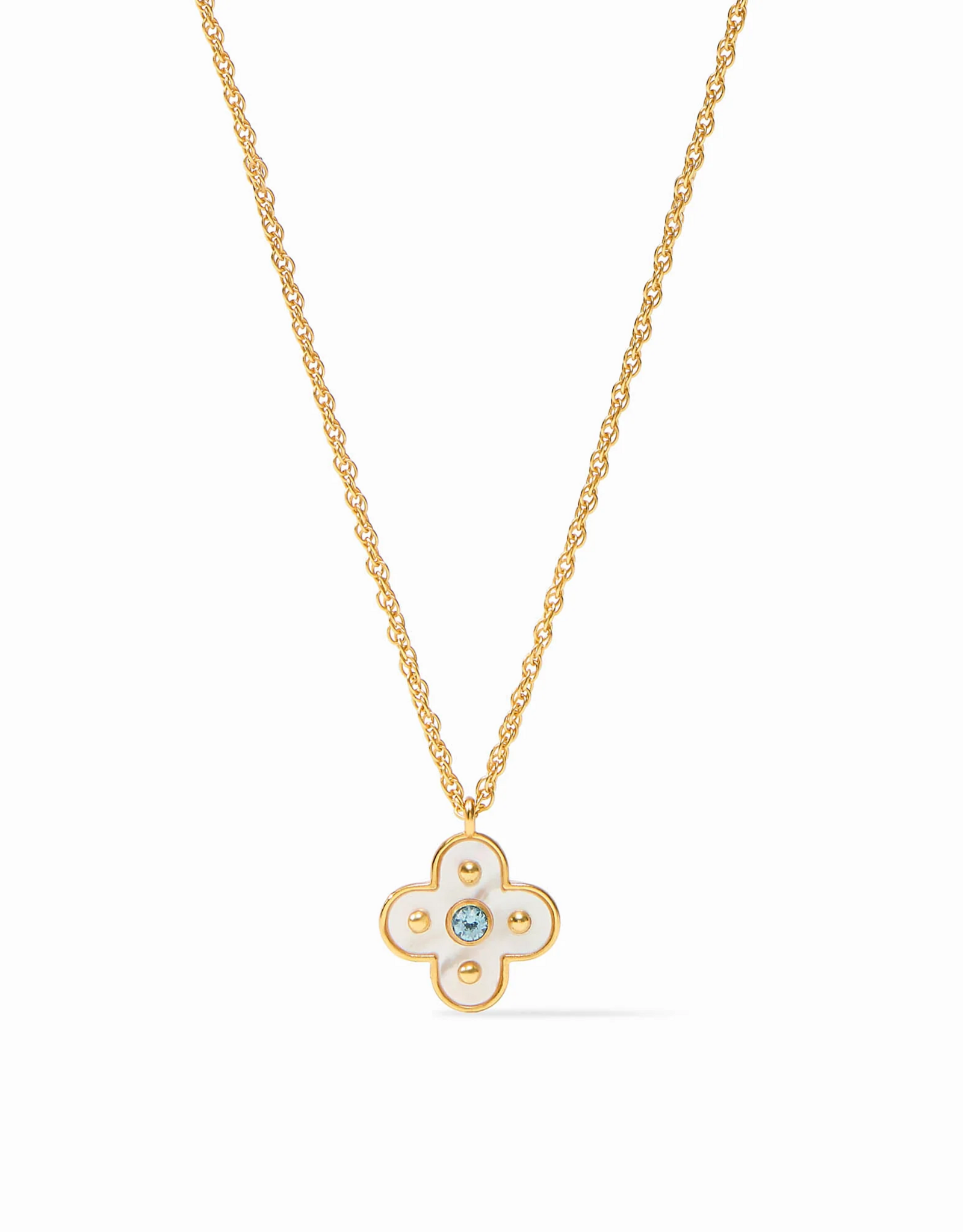 Julie Vos Julie Vos Colette Delicate Necklace Chalcedony Blue