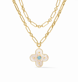 Julie Vos Julie Vos Colette Statement Necklace Chalcedony Blue