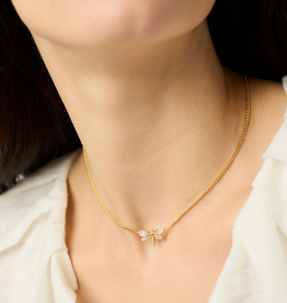 Julie Vos Julie Vos Dragonfly Pave Delicate Necklace