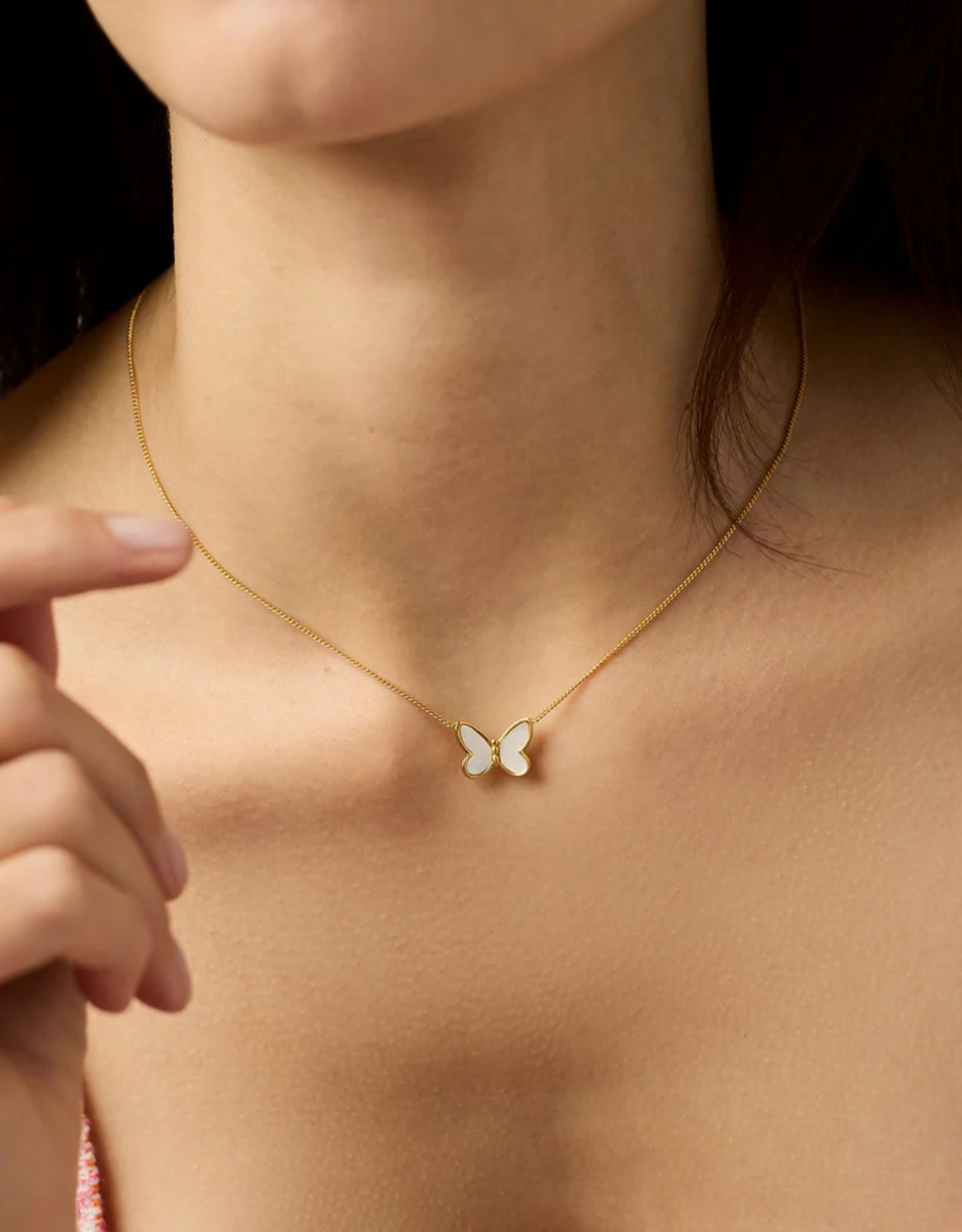 Julie Vos Julie Vos Papillon Delicate Necklace MOP