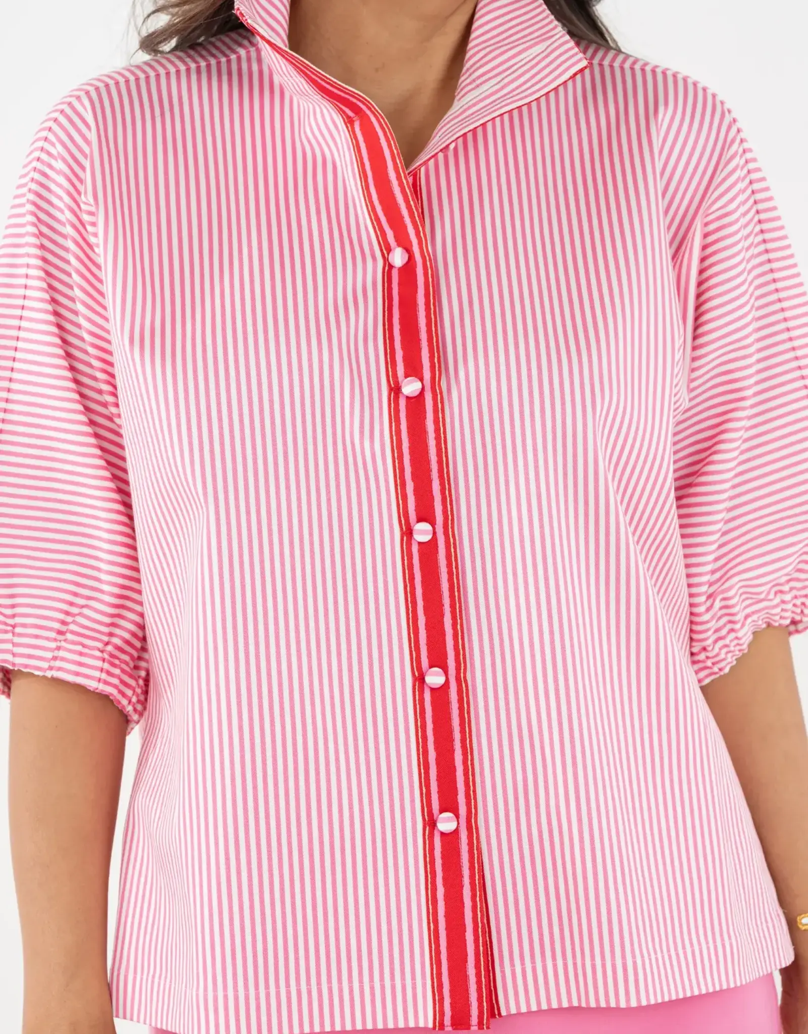 Emily McCarthy Emily McCarthy Bonny Top Pink Carnation Stripe