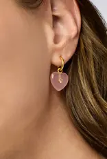 Julie Vos Julie Vos Heart Hoop & Charm Earring