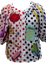 Queen of Sparkles QUEEN of SPARKLES COLORBLOCK POLKA DOT TEACHER ICON TOP
