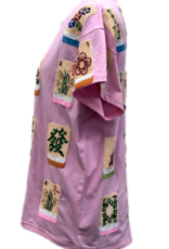 Queen of Sparkles QUEEN OF SPARKLES LIGHT PINK SCATTERD MAHJONG TILE TEE